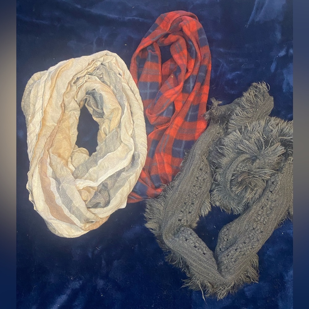 3 set of Infinity Scarves Assorted colors